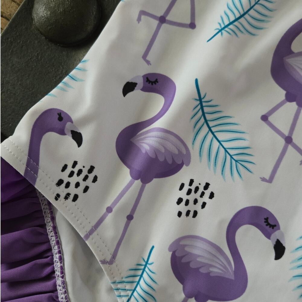 Shein Flamingo Swimsuit Bundle sz 6 (120) - Picture 3 of 4